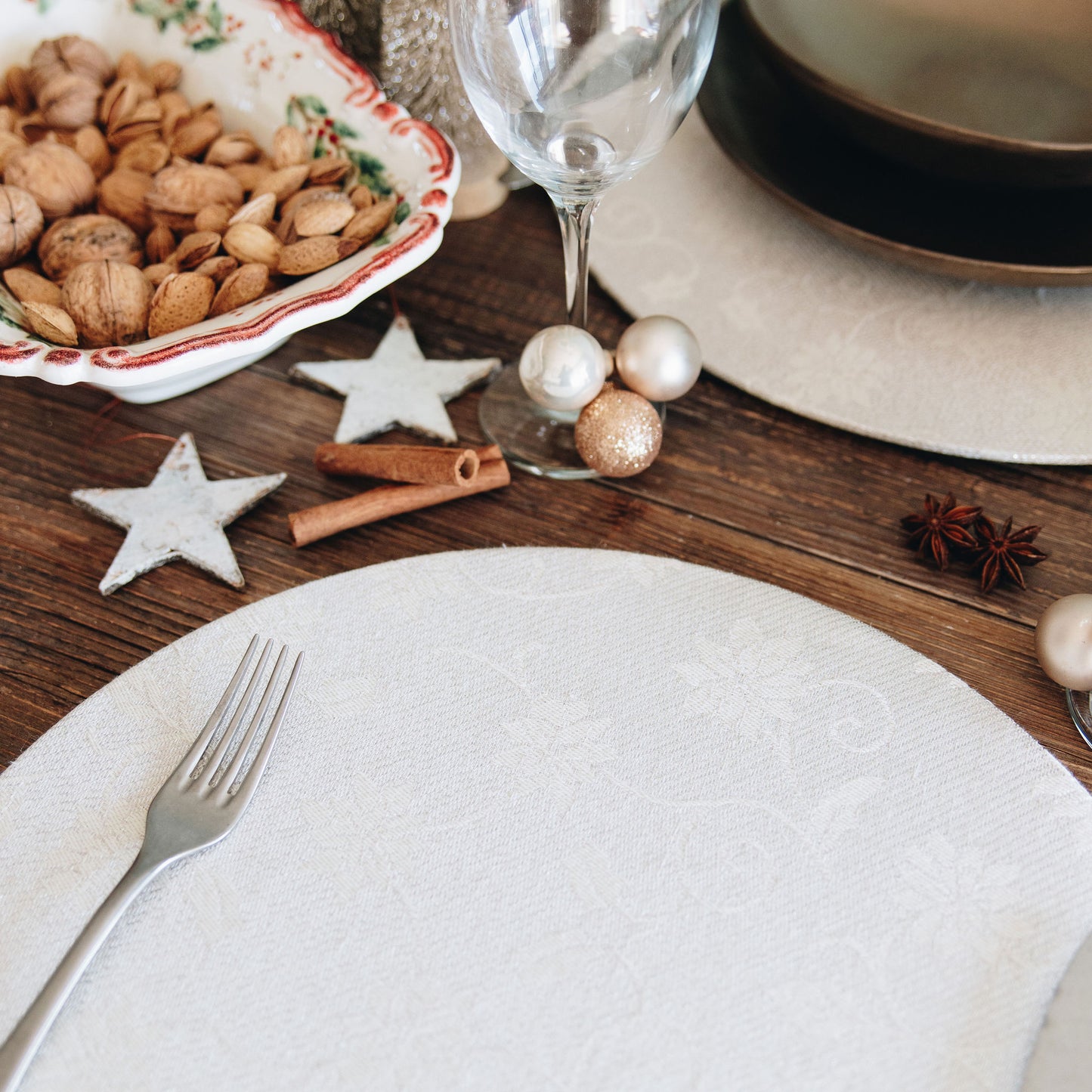 Sottopiatto Noël Argento
