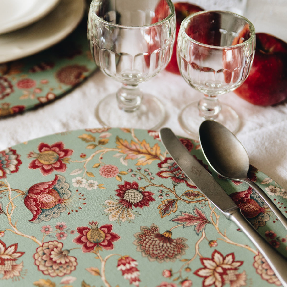 Sottopiatto Botanical Chic verde acqua
