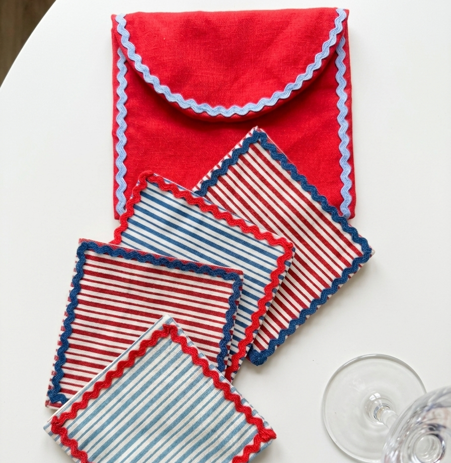 Set di 4 sottobicchieri in cotone | Riviera