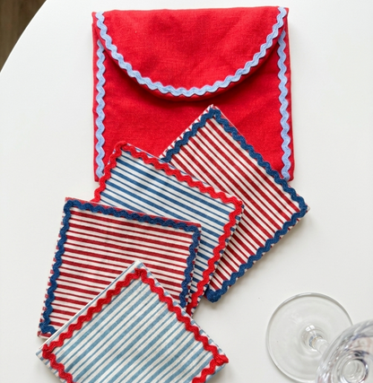 Set di 4 sottobicchieri in cotone | Riviera